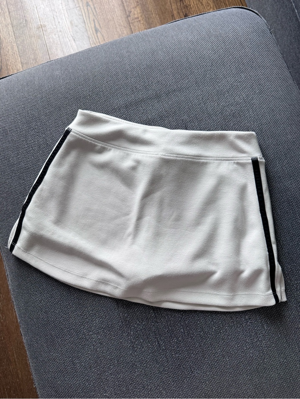 Love Tree White Skort with Black Side Stripes